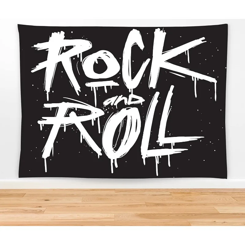 Customize Rock & Roll Tapestry - Vibrant Wall Hanging for Bedroom, Living Room, Dorm Decor | Includes Free Installation Kit view 3