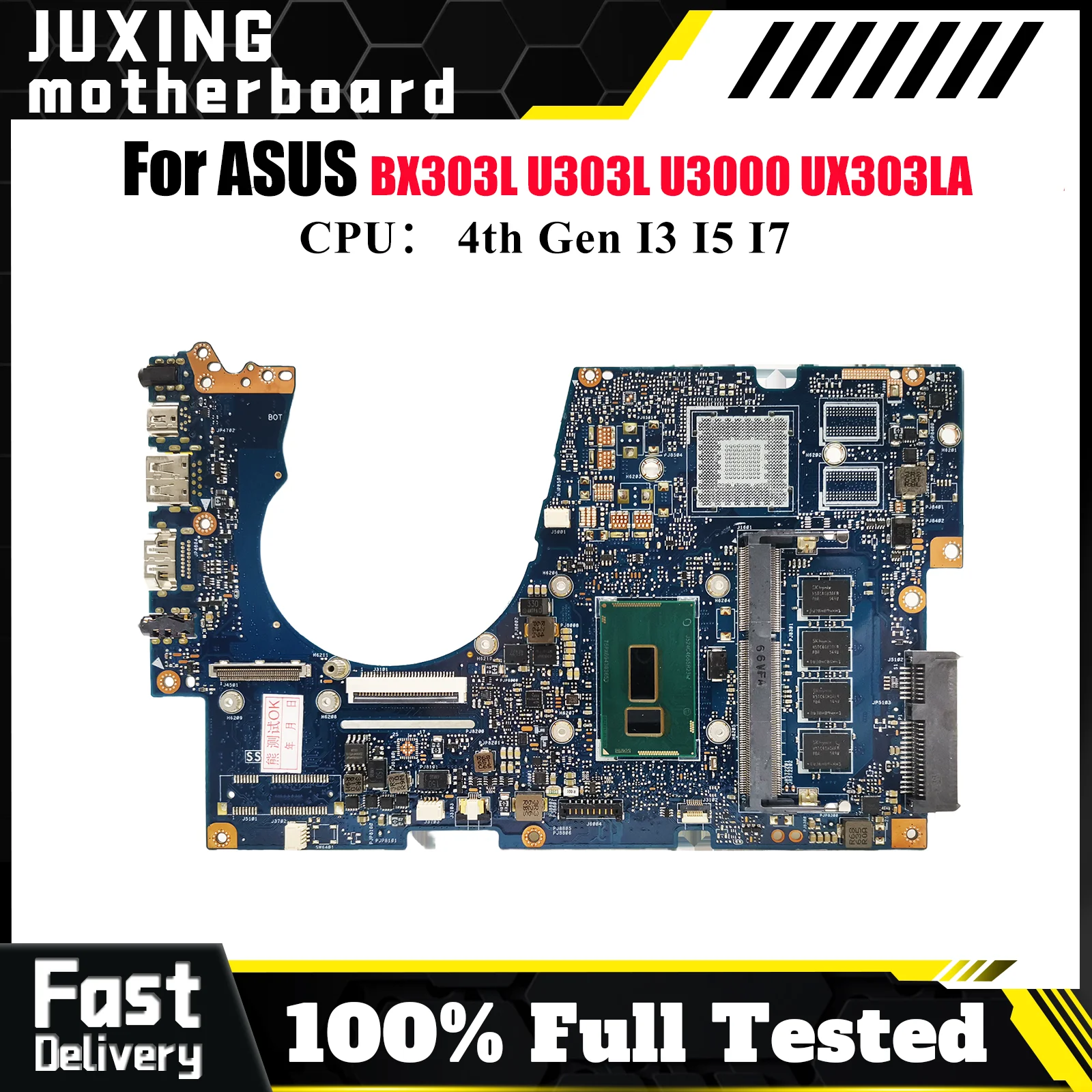 

UX303LA Материнская плата для ноутбука ASUS ZenBook U303L BX303L U3000 UX303LN UX303L UX303LB UX303LNB UX303LA Материнская плата с процессором I3 I5 I7
