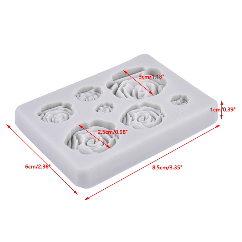 3D Rose Flower Silicone Fondant Chocolate Mould Cake Decoration Sugar Craft Mold Decorating Tools Resin Mould