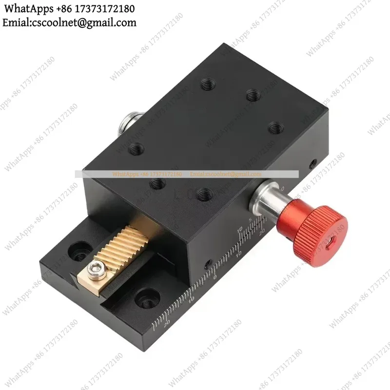 JS01 40mm Dovetail Groove High Precision Slide Long Travel Rack and Pinion Manual Fine Adjustment Displacement Stage Stroke