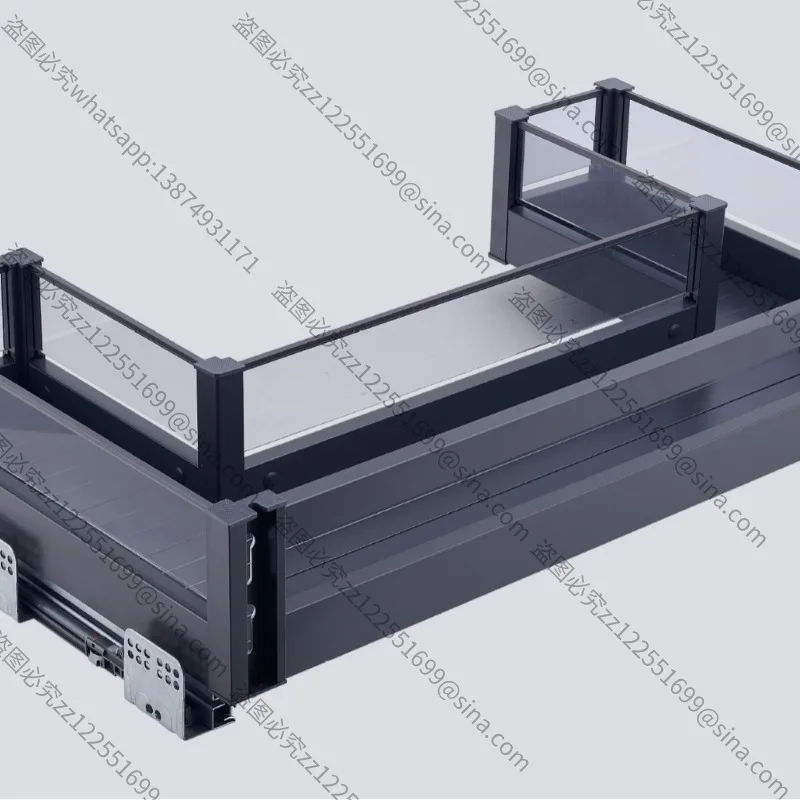 For Cabinet Matching, Aluminum Alloy Sink Pull Out Basket