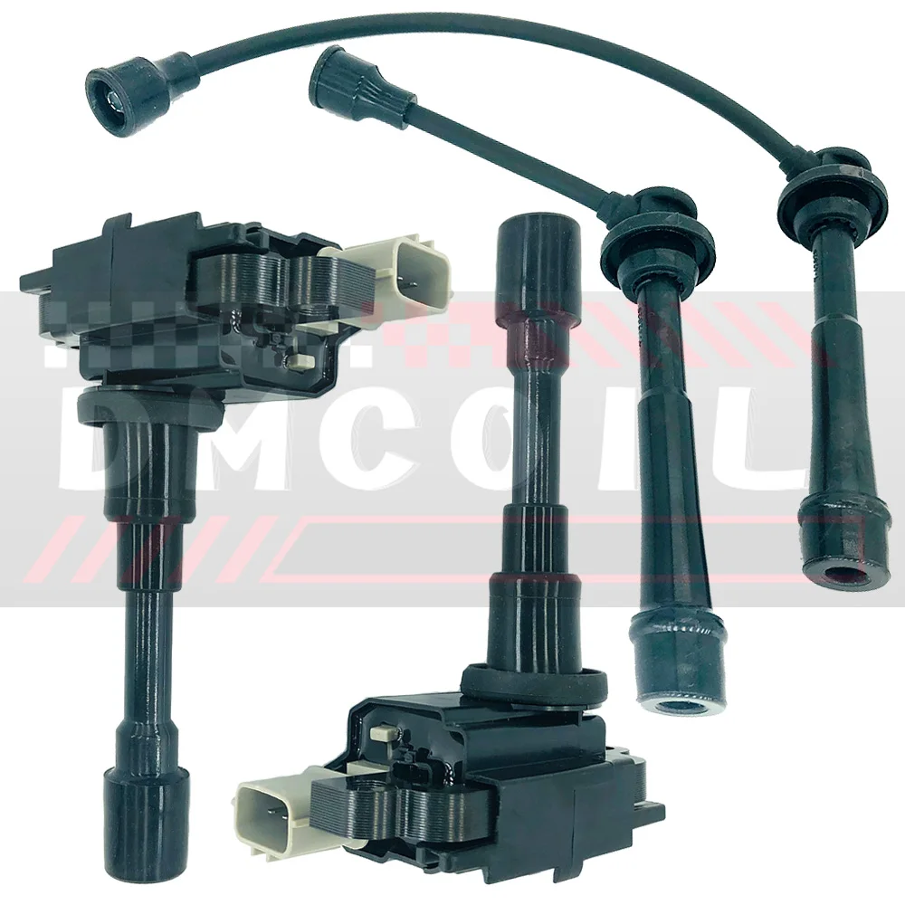 

2 IGNITION COILS AND 2 IGNITION WIRE/SPARK PLUG WIRE SETS FOR SUZUKI JIMNY LIANA SWIFT II III SX4 89-15 33400-65G00 33705-66D00