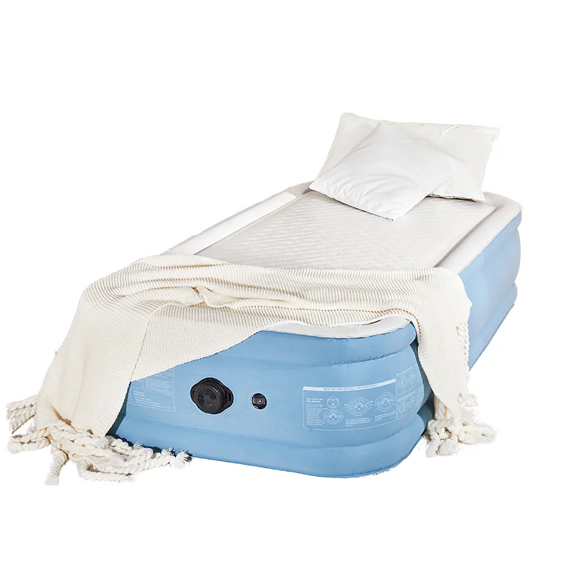 Factory Direct: Modern Foldable Single Inflatable Air Bed Mattress with Rechargeable Pump  for Home Hotel Outdoor Camping Use