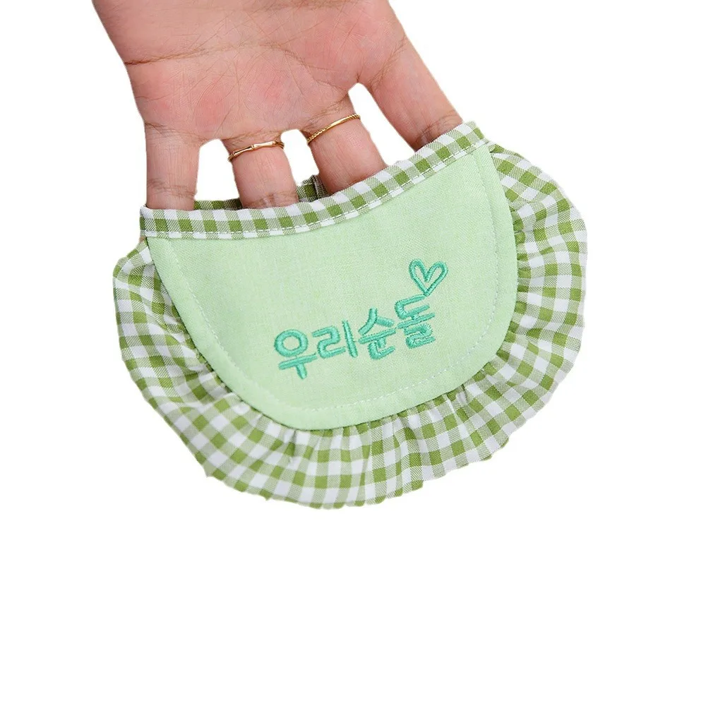 Pet bibs saliva towel INS Korean series, fashion embroidery bichon saliva towel small dog teddy pet supplies