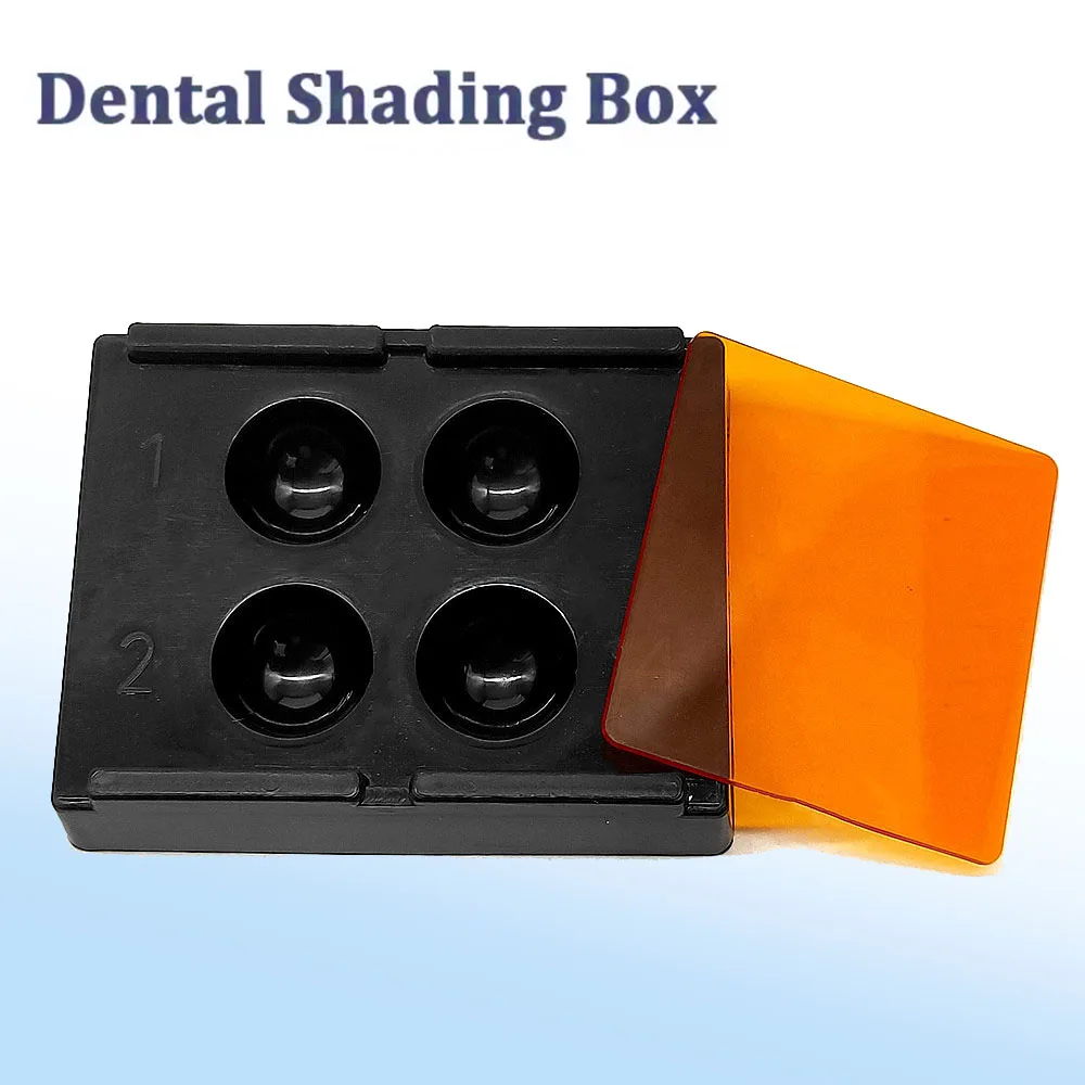 

4 Holes Dental Veneer Storage Box Teeth Patch Shading Light Storage Box Dental Membrane Tooth Box