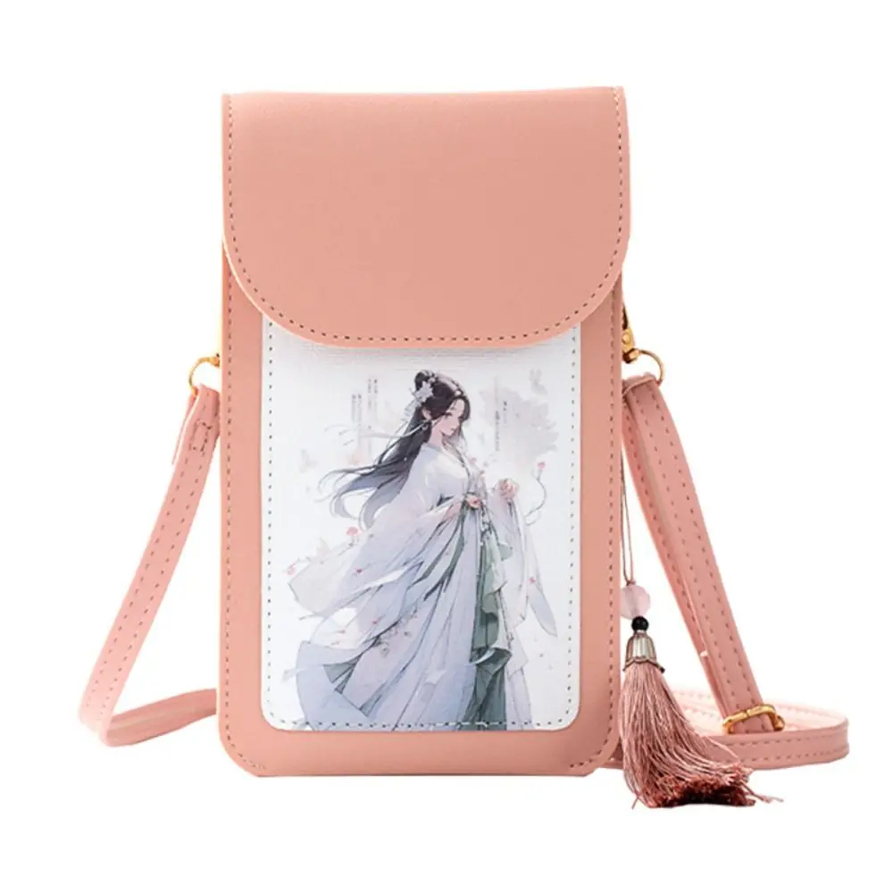 Touchable Screen Touch Screen Phone Bag Chinese Style Oriental Style Touch Screen Mobile Phone Case PVC Storage Bag