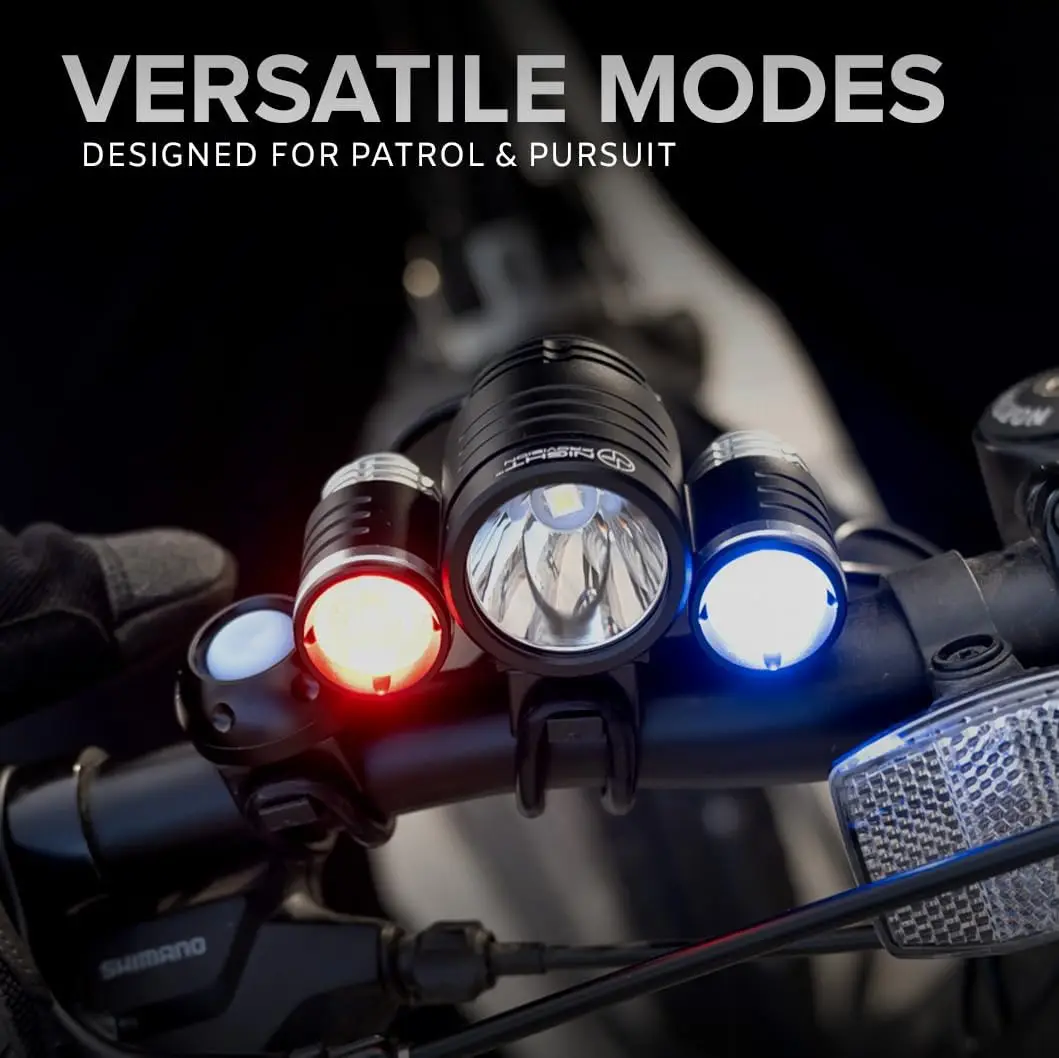 Bike Light - Red/Blue Strobe LED - Rechargeable - Water Proof - 5 Modes