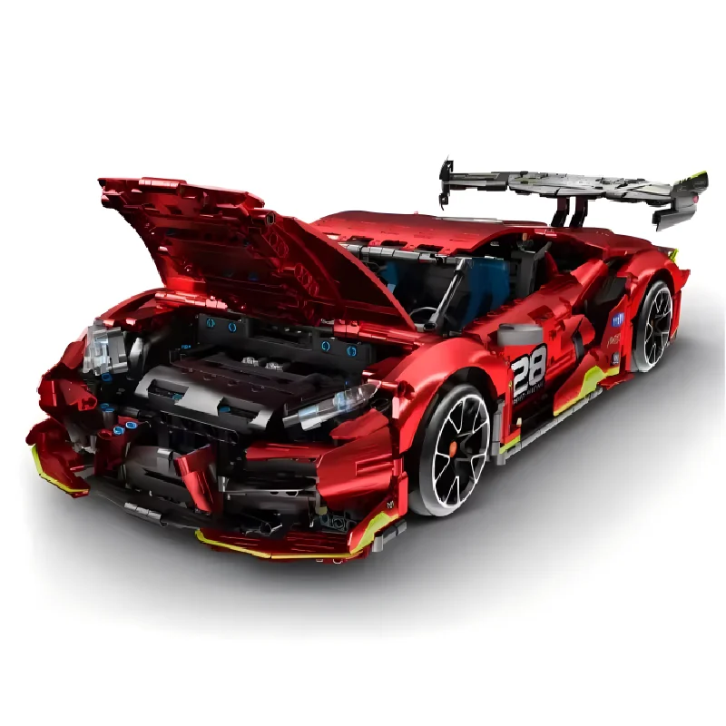 IM.MASTER 9828-2 MOC 1:10 Technical RC Racing Sports Hypercar Model Building Blocks Bricks Puzzle Toys Christmas Gifts For Kids