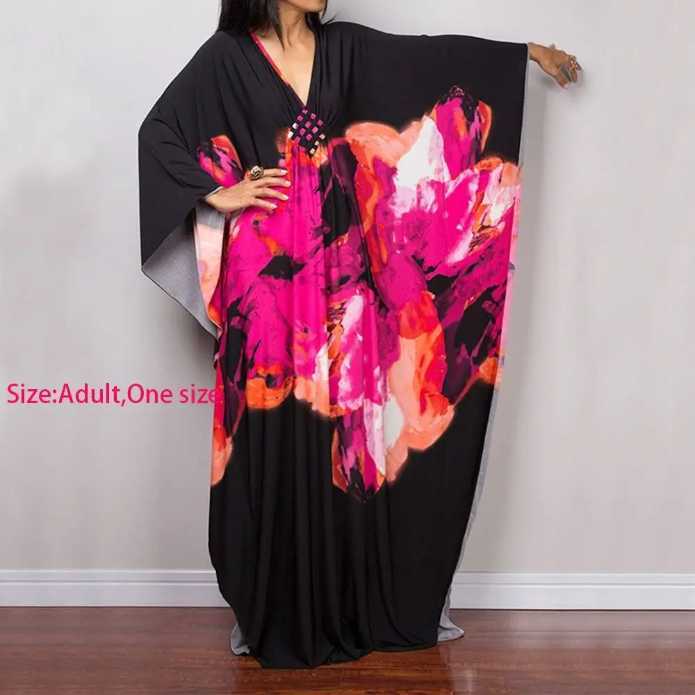 Maxi vestido largo de verano con protección solar, bata informal holgada para traje de baño, vestido para cubrir, traje de baño para vacaciones, pareos de Bikini para mujer