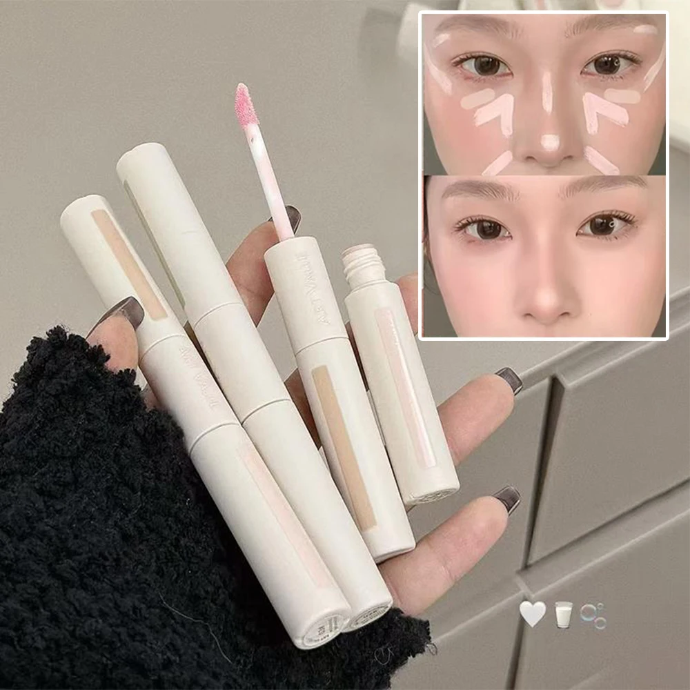 ART VALUE Double-ended Liquid Foundation Concealer Base Waterproof Covering Black Circles Blemishes Acne Marks Spots Makeup