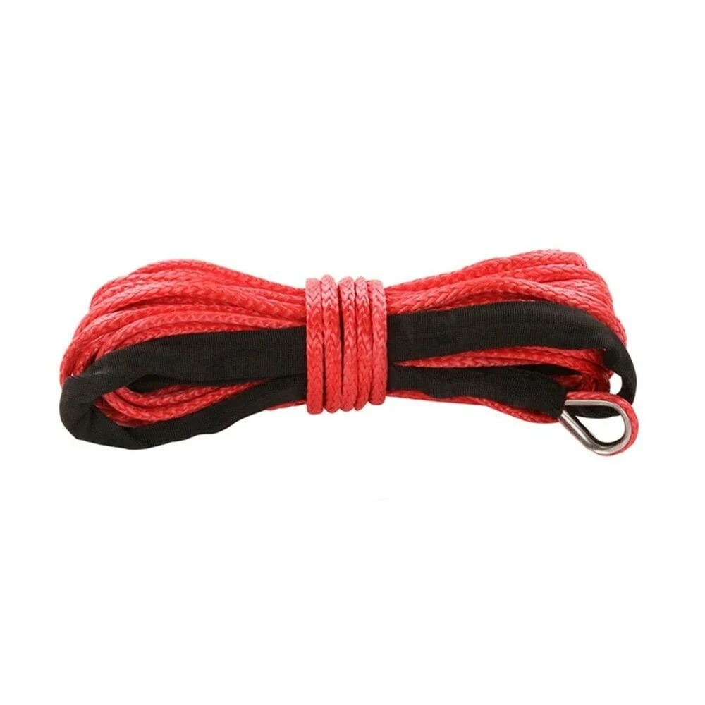 7700LBs Winch Rope String Line Cable with Sheath  Synthetic Towing Rope  Car Wash Maintenance String for ATV UTV Off-Road 15m