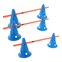 Hurdle Cones Course Agility Slalom Training Outdoor Sports Dogs Jump Obstacle for Running Soccer Football Training Exercise