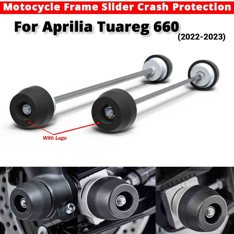 For Aprilia Tuareg 660 2022-2023 Motorcycle Frame Slider Front Rear Wheel Crash Protection Slip on Aprilia Tuareg 660