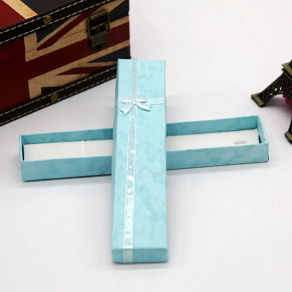 1 pz gioielli confezione regalo elegante penna confezione regalo Bowknot collana lunga braccialetto Display custodia regalo gioielli