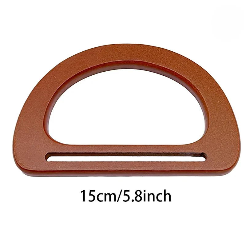 15cm D Shape Wooden Handles Brown Black Natural DIY Replacement Handbag Tote Handles Purse Bags Straps DIY Bag Handle Accessory