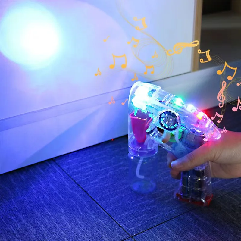 Kid Electric Led Flash Bubble Gun con Soup Water Automatic Shoot Color Summer clear Blower Machine Outdoor Fun Toy Gift