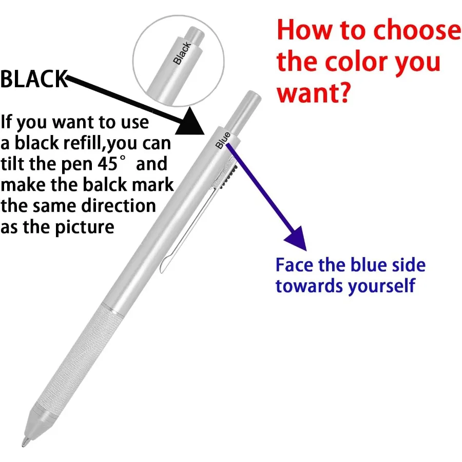 قلم متعدد الوظائف 4 في 1 مع حبر حبر جاف أسود وأحمر وأزرق وقلم رصاص ميكانيكي 0.7 مم يتميز علبة معدنية أنيقة مثالية لـ #6