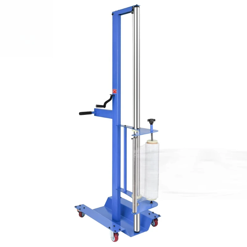 

Полуавтоматическая машина для упаковки растягивающейся пленки. Новый дизайн. Простой в использовании мобильный вертикальный поднос.