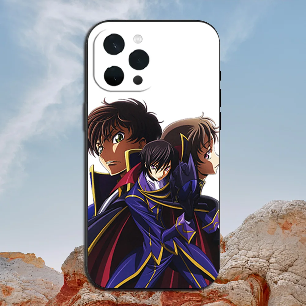 Code Geass Lelouch of the Rebellion Phone Case for iPhone 11 12 13 14 15 16 Max Pro Plus Soft Shell