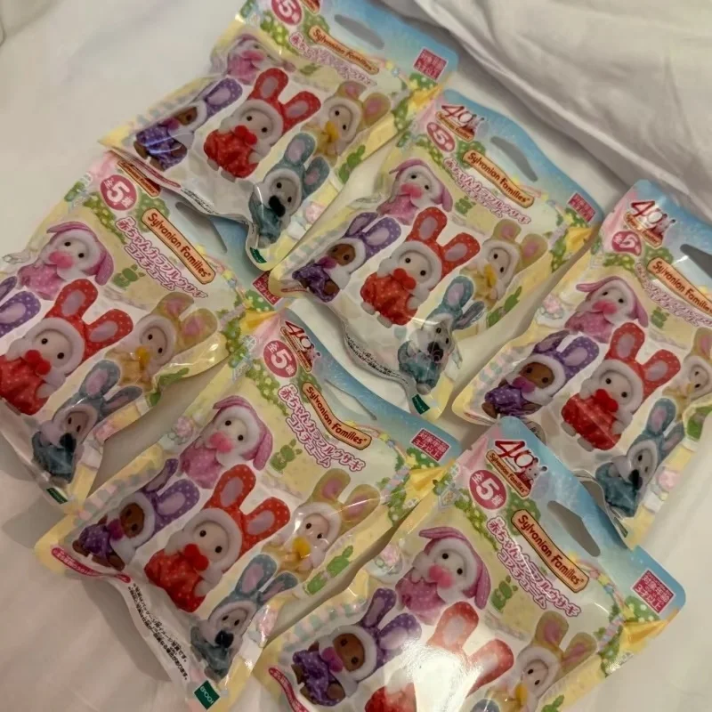 

Hot Genuine In Stock Sylvanian Families The 40th Anniversary Rabbit Babies Series Action Figure Collectible Girl Birthday Gifts