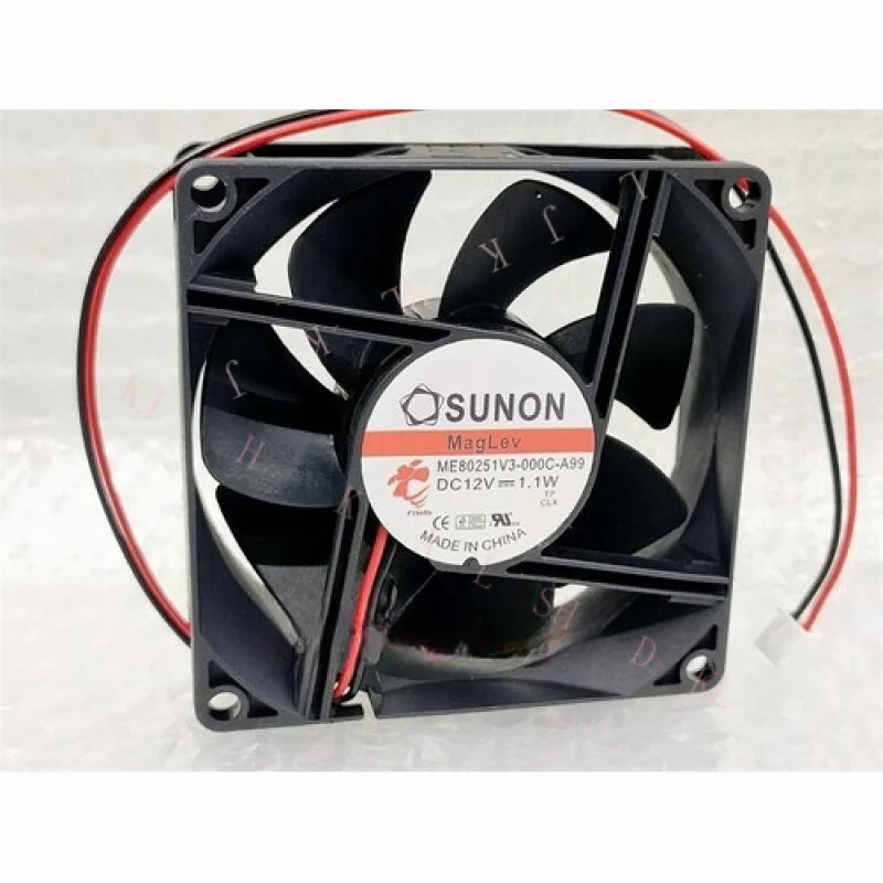 

N FOR SUNON ME80251V3-000C-A99 8025 DC12V 1.1W 8CM 2-Pin Silent Cooling Fan