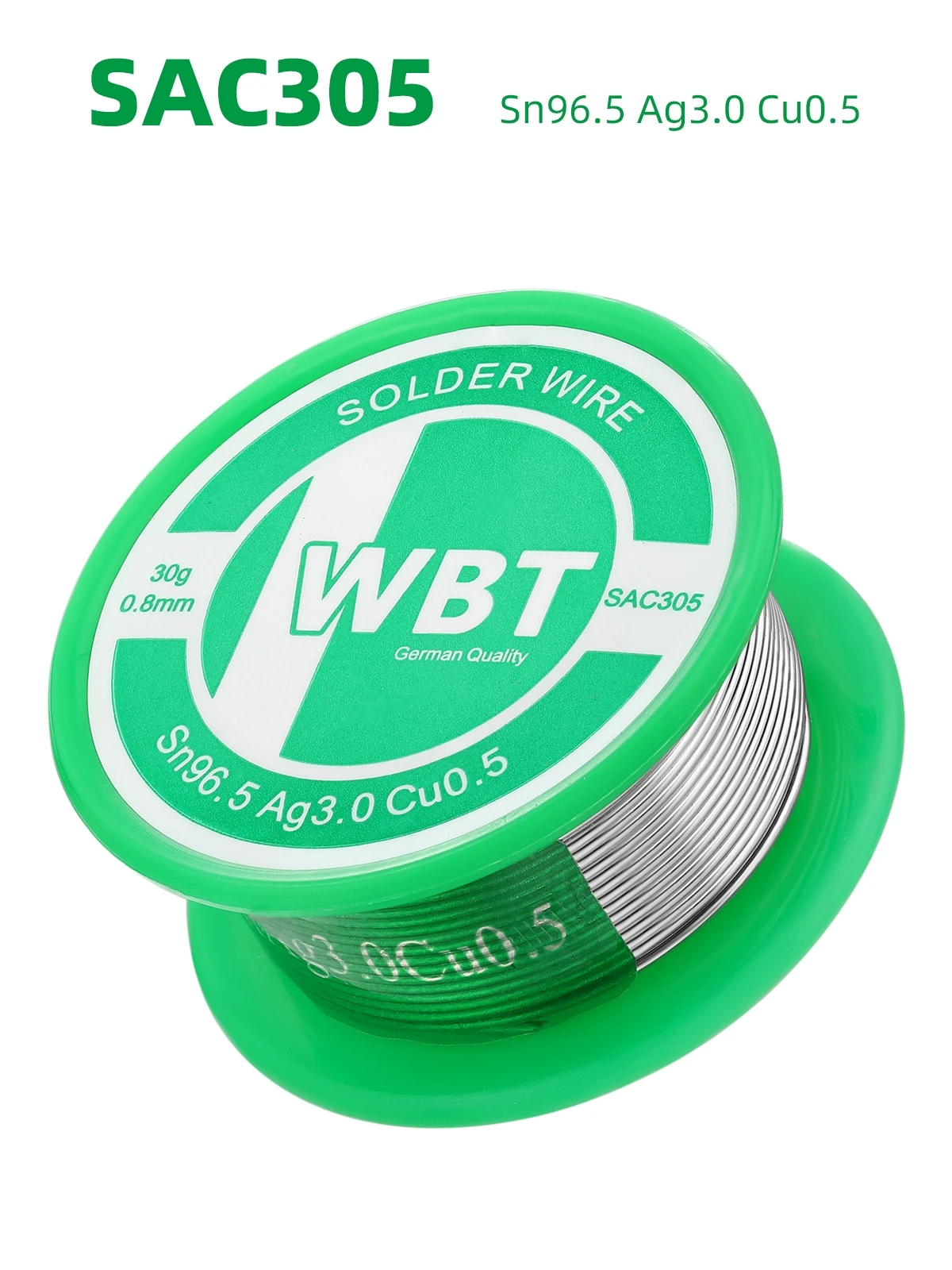 WBT Soldering Wire 0.8mm 30g SAC305 Lead-Free Silver Containing 3% Fever Audio Headphone Audio Soldering Wire 60/40