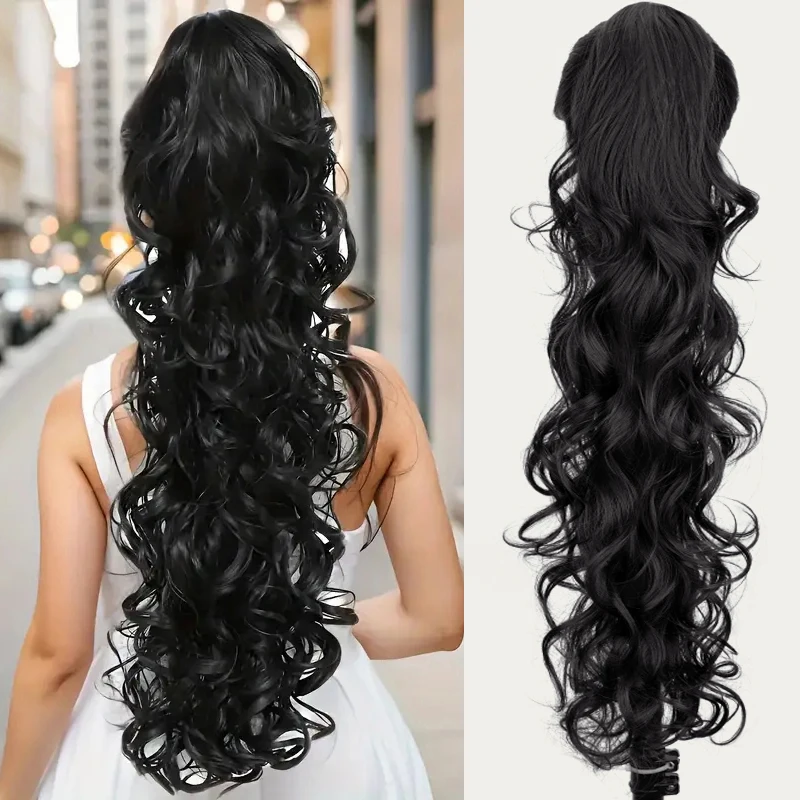 

WIGSIN синтетические 30-дюймовые длинные волнистые вьющиеся волосы для наращивания хвоста на клипсе для волос блондинка коричневый мягкий парик для женщин на каждый день