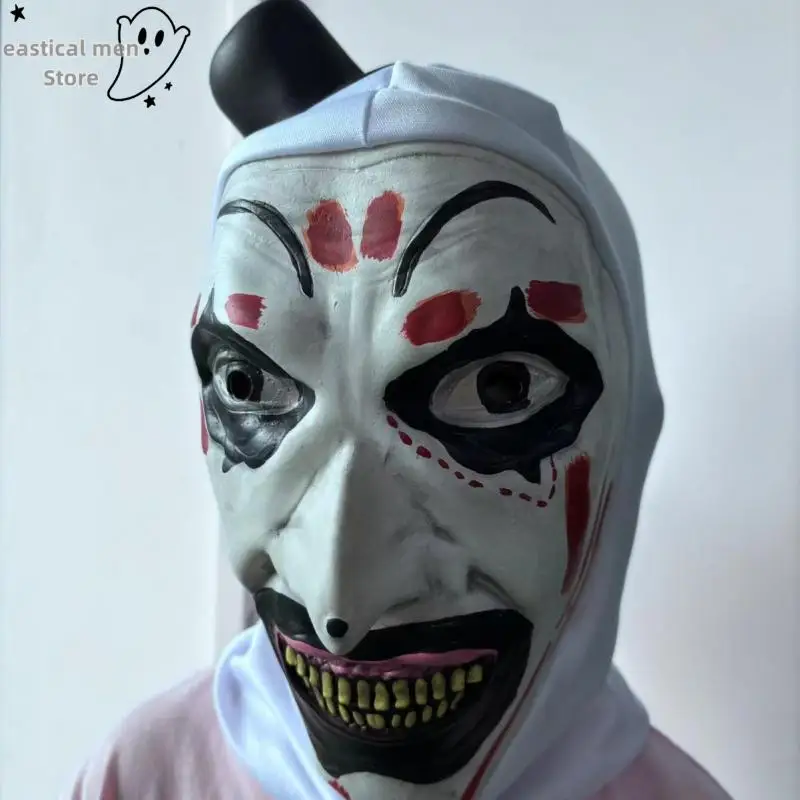 

Funny Latex Soft Demon Evil Joker Mask Christmas Terrifier Clown Mask Cosplay Clown Halloween Party Costume Masks Adult One Size