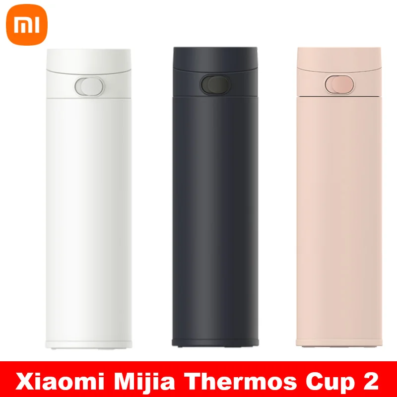 Xiaomi Mijia Thermos Cup Flip Version 2 MJTGB01PL 480ml Automatic Lock Design 316 Stainless Steel Liner 6 Hours Keep Warm