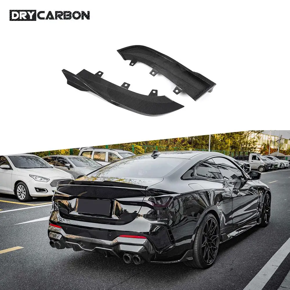 

For BMW G22 G23 Coupe 2021+ S Style Dry Carbon Fiber Rear Bumpers Side Splitters Canards Car Styling Body Kits Accessories FRP