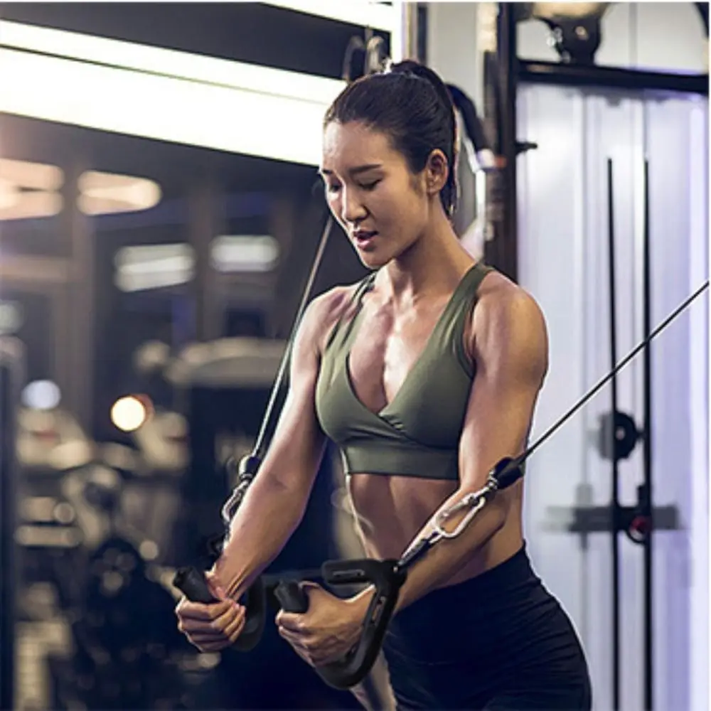 

1 Pair Triangular Fitness Vertical Grip Handle 90° Non-slip Gantry Vertical Handle Easy To Grip with Rope Hole