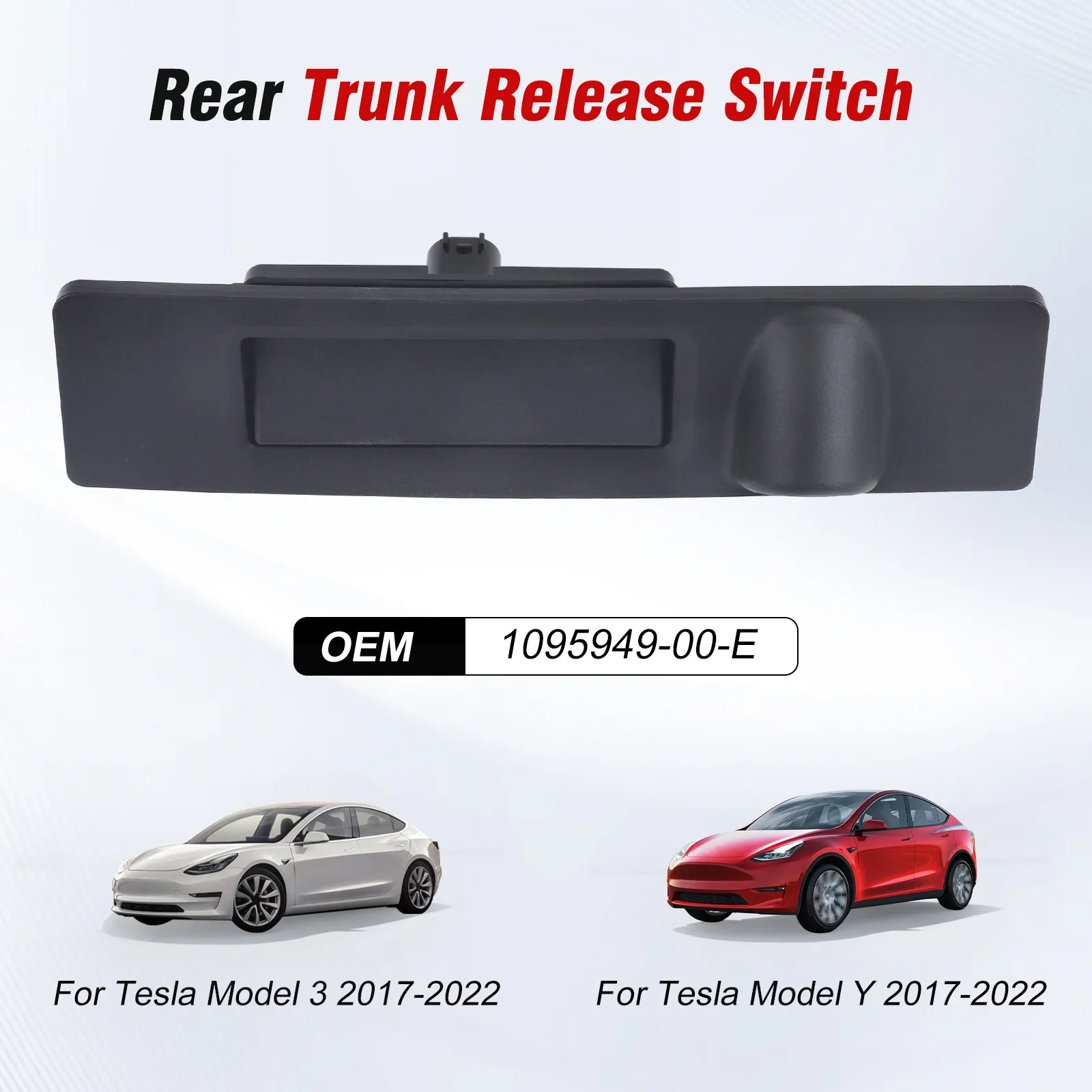 ABS Plastic Trunk Button Trunk External Switch For Tesla Model 3 Model Y Trunk Lid Electric Tailgate Switch OE 1095949-00-E