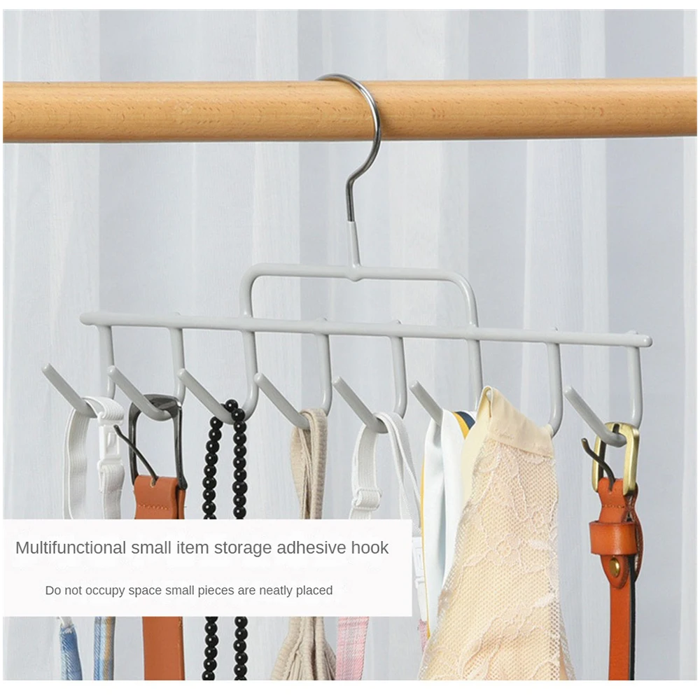 Storage Rack Household Iron Simple Multifunctional Key Holder Scarf  Rack Hanger Smooth Plating Surface Scarf Storage Hanger