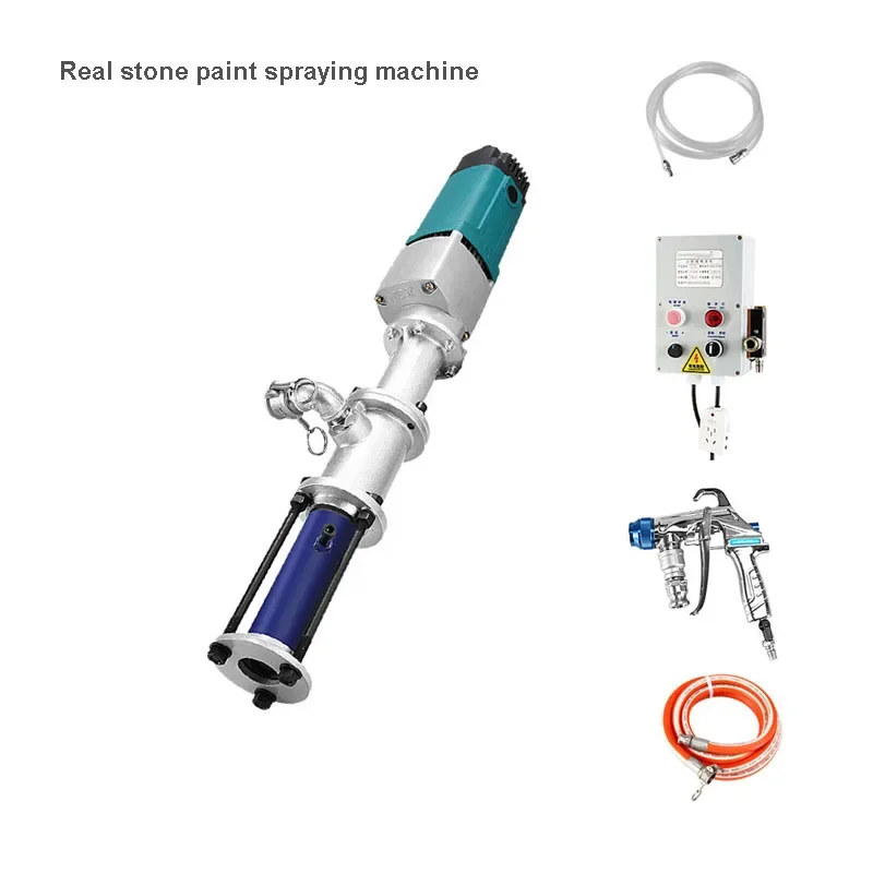 

2200W portable real stone paint spraying machine Putty fireproof coating mortar high pressure exterior wall paint sprayer