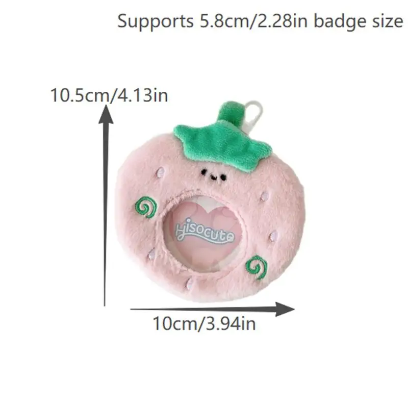 Portachiavi con ciondolo per borsa carina Porta carte di peluche Portafoto Portafoto Idol Display per foto Portachiavi con copertura protettiva per riporre badge anime