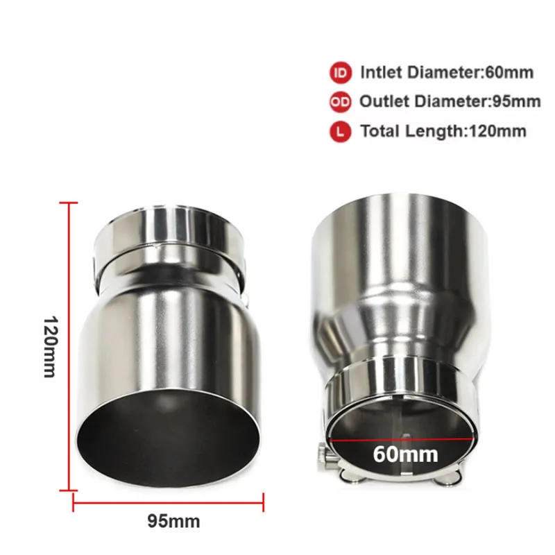 For BMW F20 F21 M235i M240i M135i M140i Exhaust Tip 60mm Muffler Body kit Exhaust Pipe Accessories Tuning External Decoration view 3