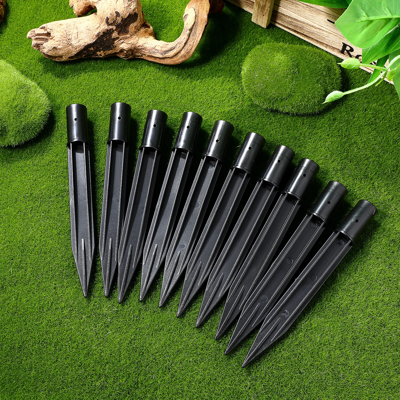 

10 pcs Solar Light Stakes Outdoor Replacement Spikes For Lawn Garden Lights Landscape Yard Pathway Lamps Plastic Ground Poles