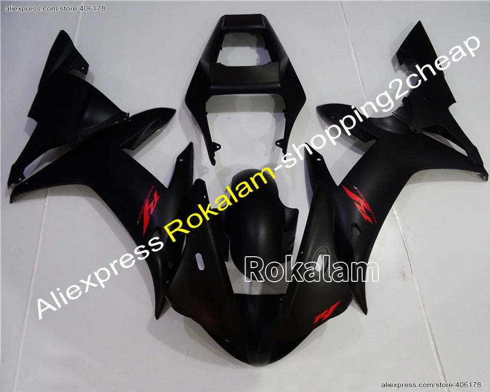 For Yamaha YZF R1 02 03 YZFR1 2002 2003 R1 YZF-R1 ABS Black Wholesale Motorbike Fairing (Injection Molding)