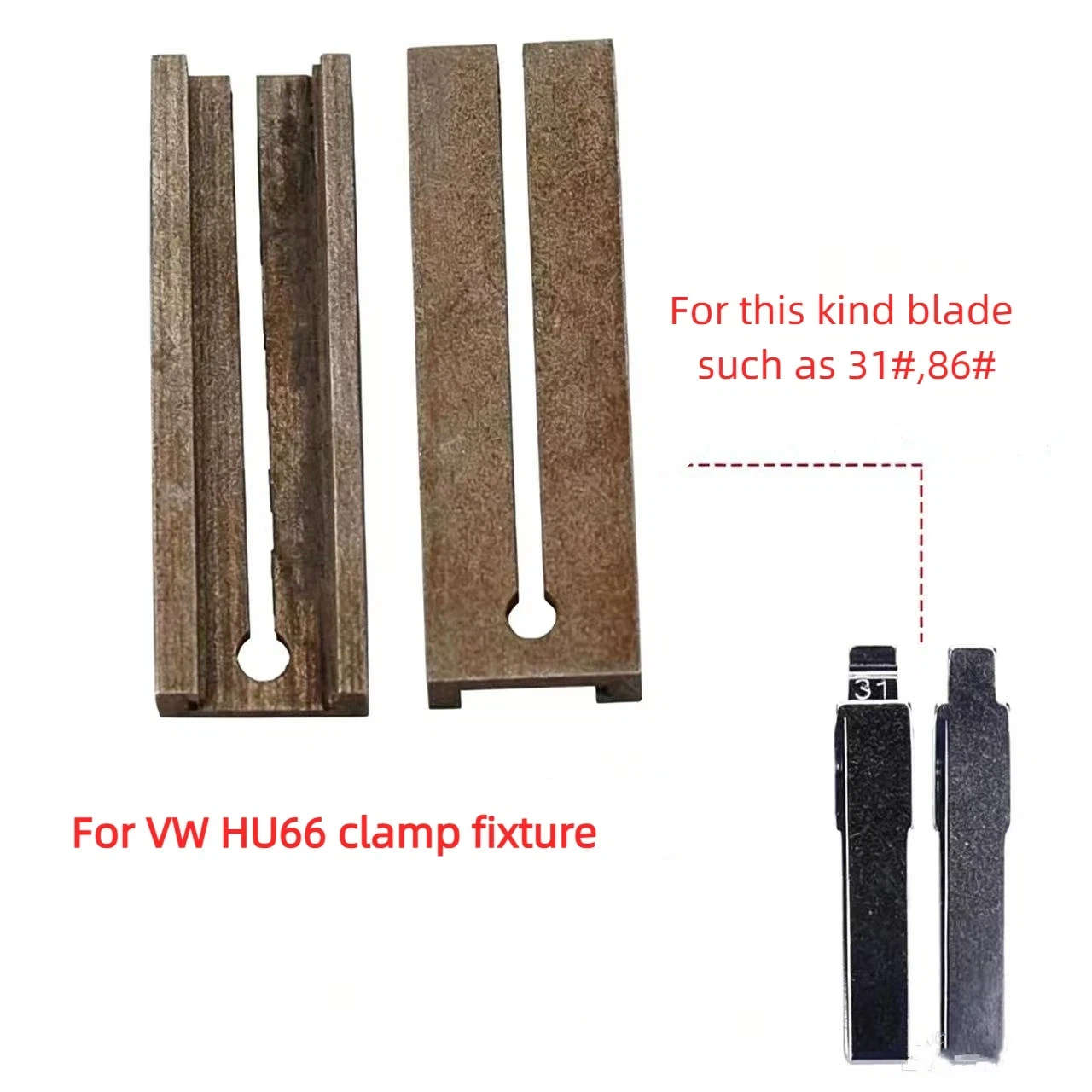2pcs/lot HU66 Duplicating Fixture Clamp For VW Volkswagen Key Blank Key Cutting Machine Accessories Key Cutter Machine Part Tool