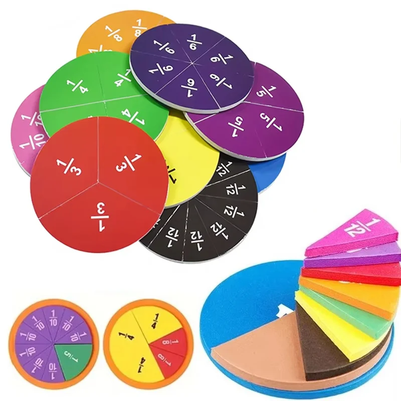 Fraction Addition Subtraction Tool EVA Math Manipulatives Early Math Development Tool For Children Supplies Montessori Math Toy
