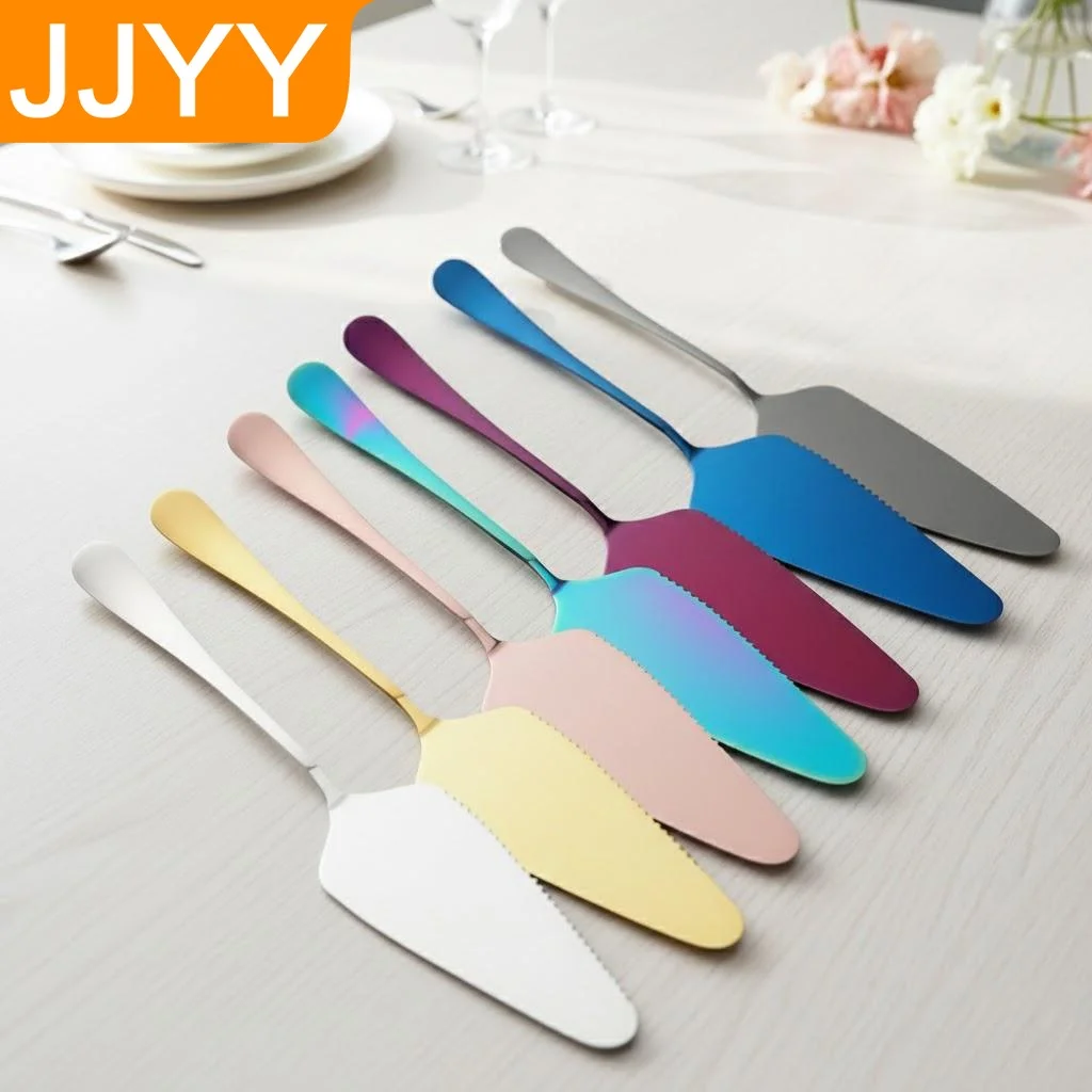 Multicolor Stainless Steel Cake Server Pizza Cutter Pie Spatula Baking Tool Kitchen Utensils Essential for Baking