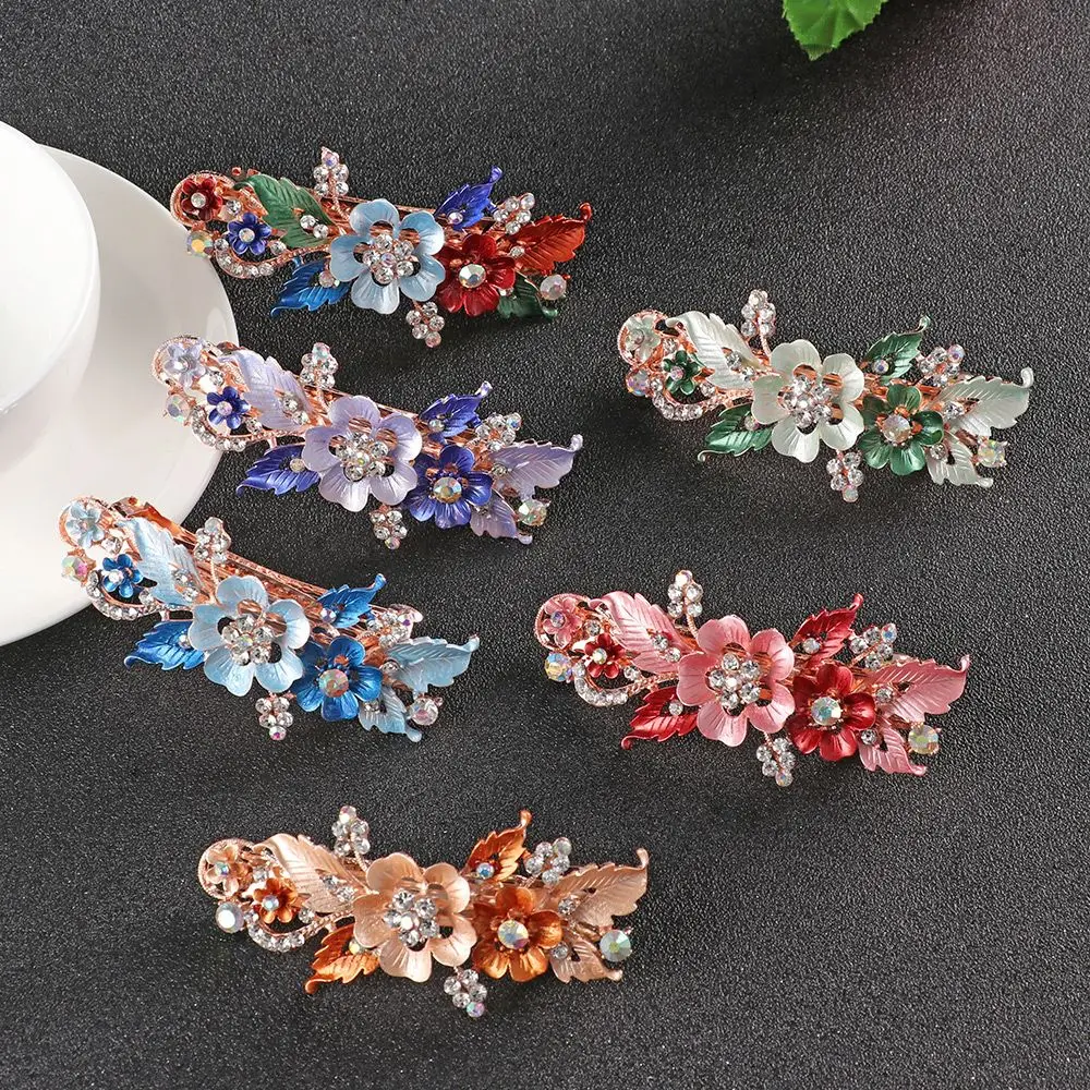 New Tiara Resin Headwear Accessories  Cute Hairpin  Crystal Hair Clip Flower Barrettes