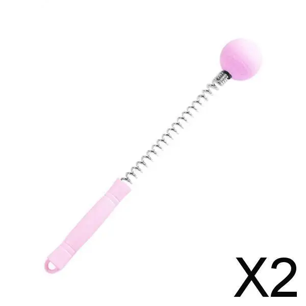 

2x Spring Handle Massager Acupressure Golf Massage Ball Knock Hammer