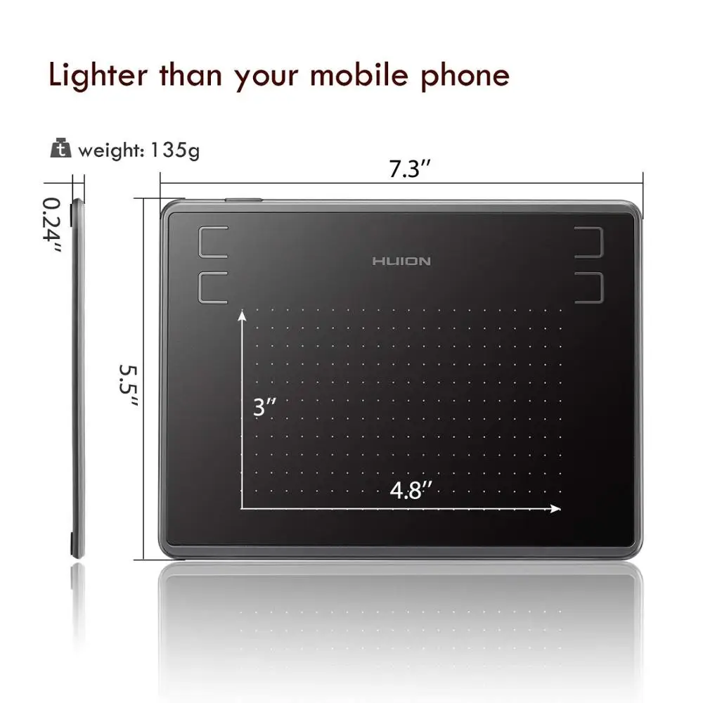 NEWArt Board H430P with 4096Levels Use for Drawing Graphic Tablet Pen Mouse
