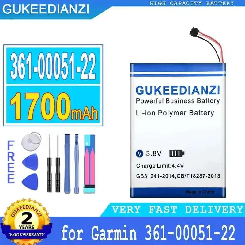 

Надежный сменный аккумулятор для GPS-навигации 1700 мАч для Garmin 361-00051-22