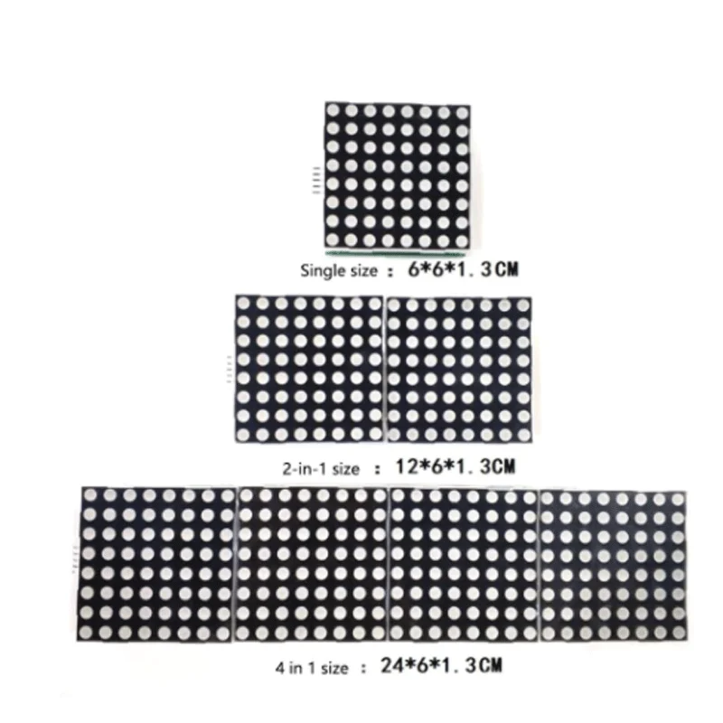 Max7219 Grote Dot Matrix 2088as Drive Display Module 60*60Mm Dot Matrix Microcontroller Besturingskaart