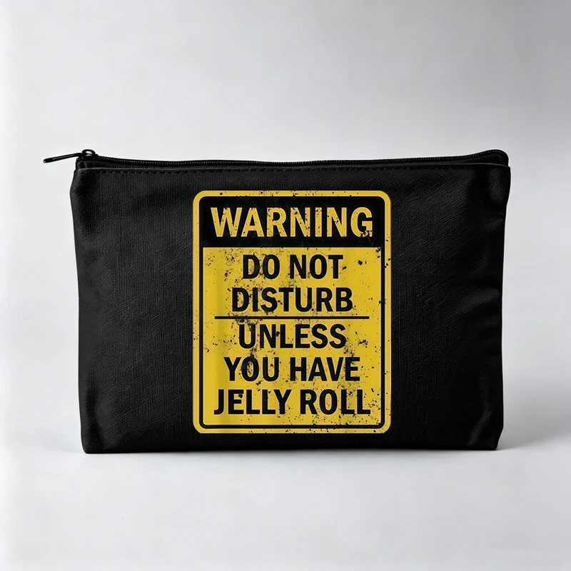 Women's Slogan-Style Graphic Makeup Bag, Casual Cosmetic Storage Pouch for Daily Use