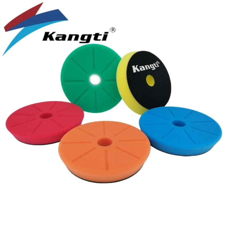 Kangti Polish Pad 130MM For Car Scratch Removal Sponge Pad Polishing Compound For Dual Action Polisher