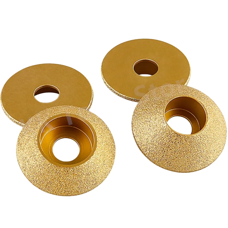 Imagem -03 - Peça 75*15 20 mm Brasagem Chanfro Diamante Borda Perfil Rebolo Eficiente Pedra de Mármore Borda Ângulo Moagem 1