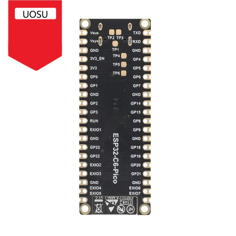 1Pcs ESP32-C6 Microcontroller, WiFi 6 Development Board, 160MHz Single-core Processor, ESP32-C6-MINI-1 Module